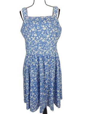 Womens Huhot Floral Sundress Blue White Size XL